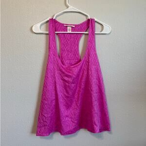 Victoria’s Secret Satin Sleep Tank Pink Racerback Logo Size M NWOT